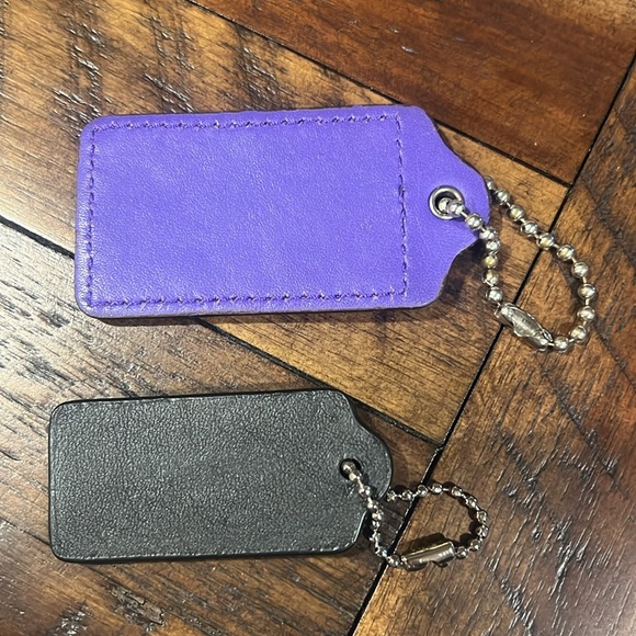 2 Coach Hangtags Black and Purple Preloved Minor Wear - Picture 4 of 6